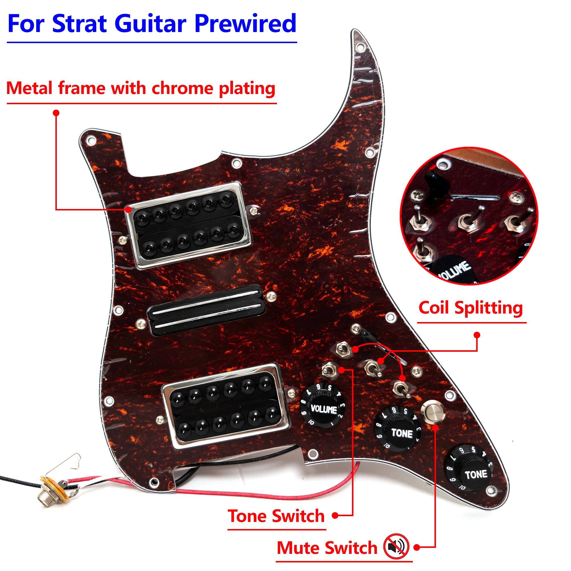 For Strat Guitar Prewired

Metal frame with chrome plating

Coil Splitting

Tone Switch

Mute Switch

VOLUME 9 S

TONE 5 S

TONE 9 S

TONE 6 S

TONE 12 S