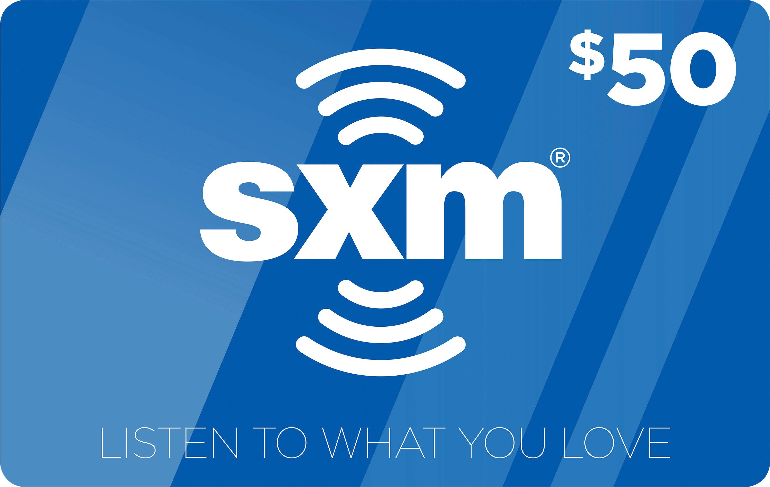 Front. SiriusXM - $50 Prepaid Service Card for SiriusXM Satellite Radio - Multi.