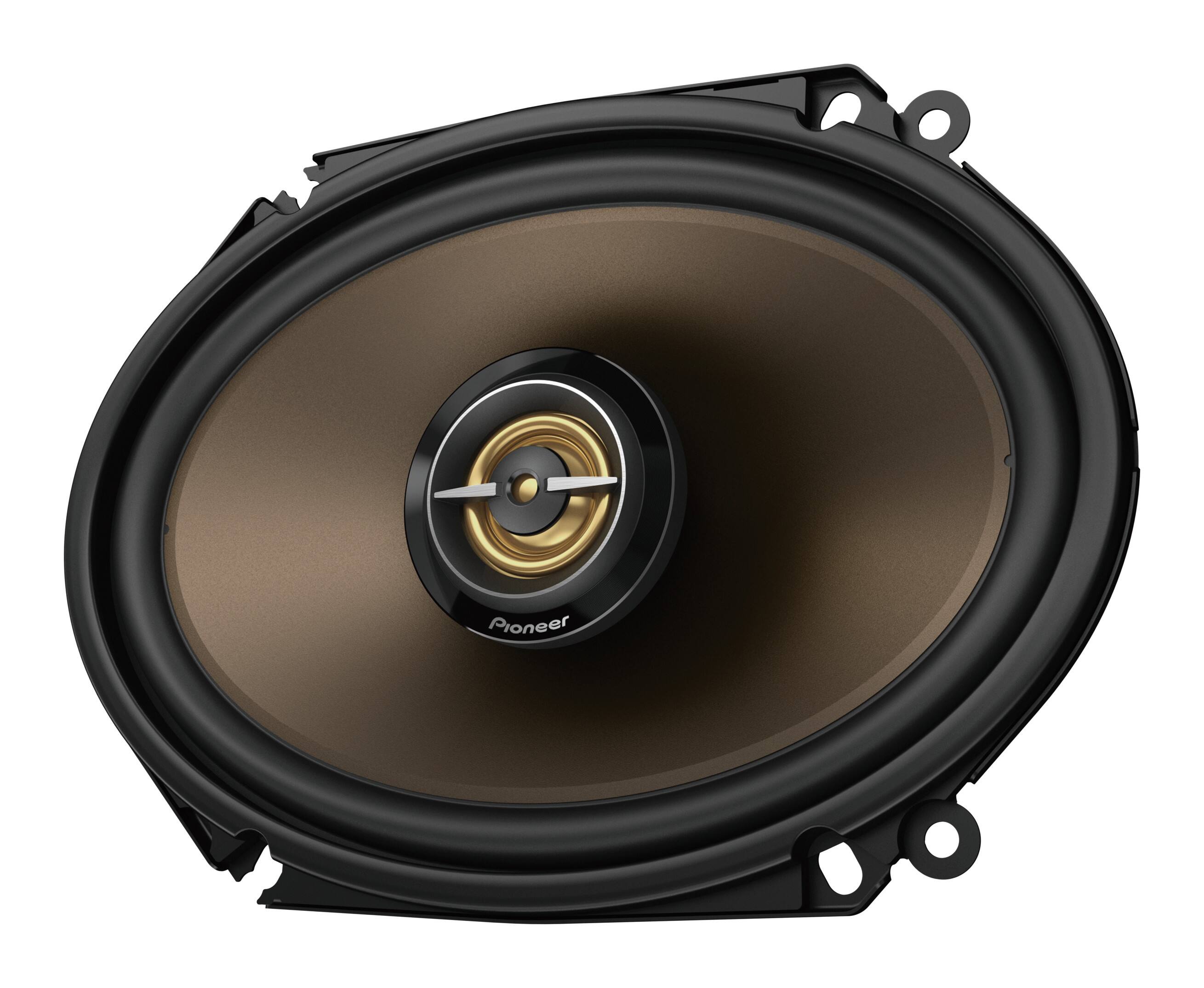 Angle. Pioneer - 6" x 8" 2-way Car Speakers Aramid Fiber-reinforced IMPP cone (Pair) - Black.