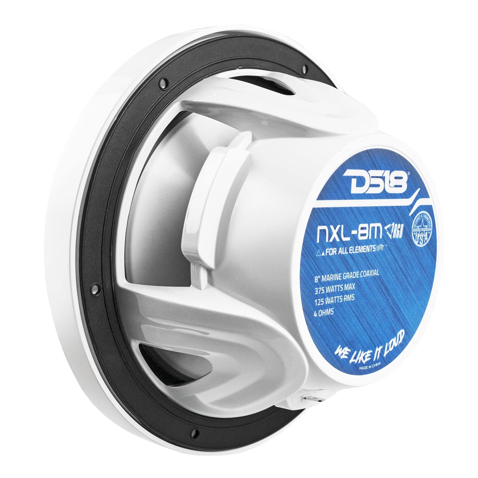 D518  
NXL-8M 161 VSV FOR ALL ELEMENTS  
MARINE GRADE COAXIAL  
8"  
375 WATTS MAX  
125 WATTS RMS  
4 OHMS  
WE LIKE IT LOUD  
MADE IN CHINA