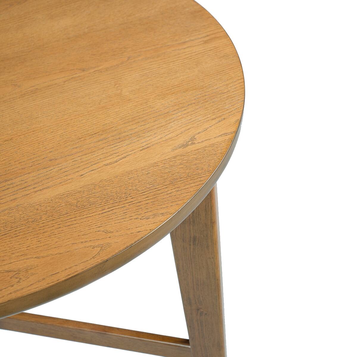 Alt View 4. Loheer - Loheer Round Bar Table Natural Wood Finish 36 Inch Bar Height for Kitchen or Home Bar - Natural.