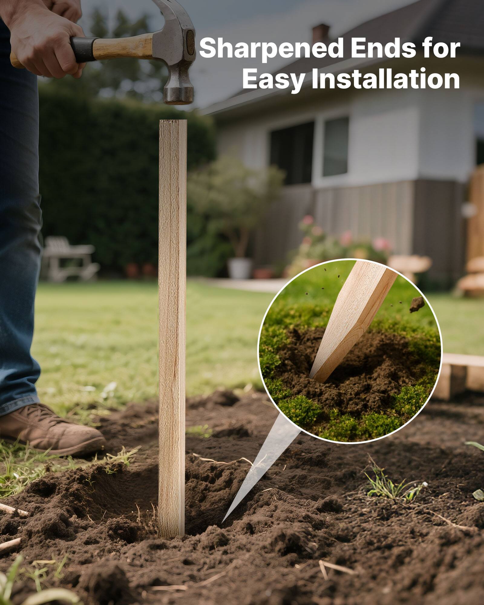 Sharpened Ends for Easy Installation