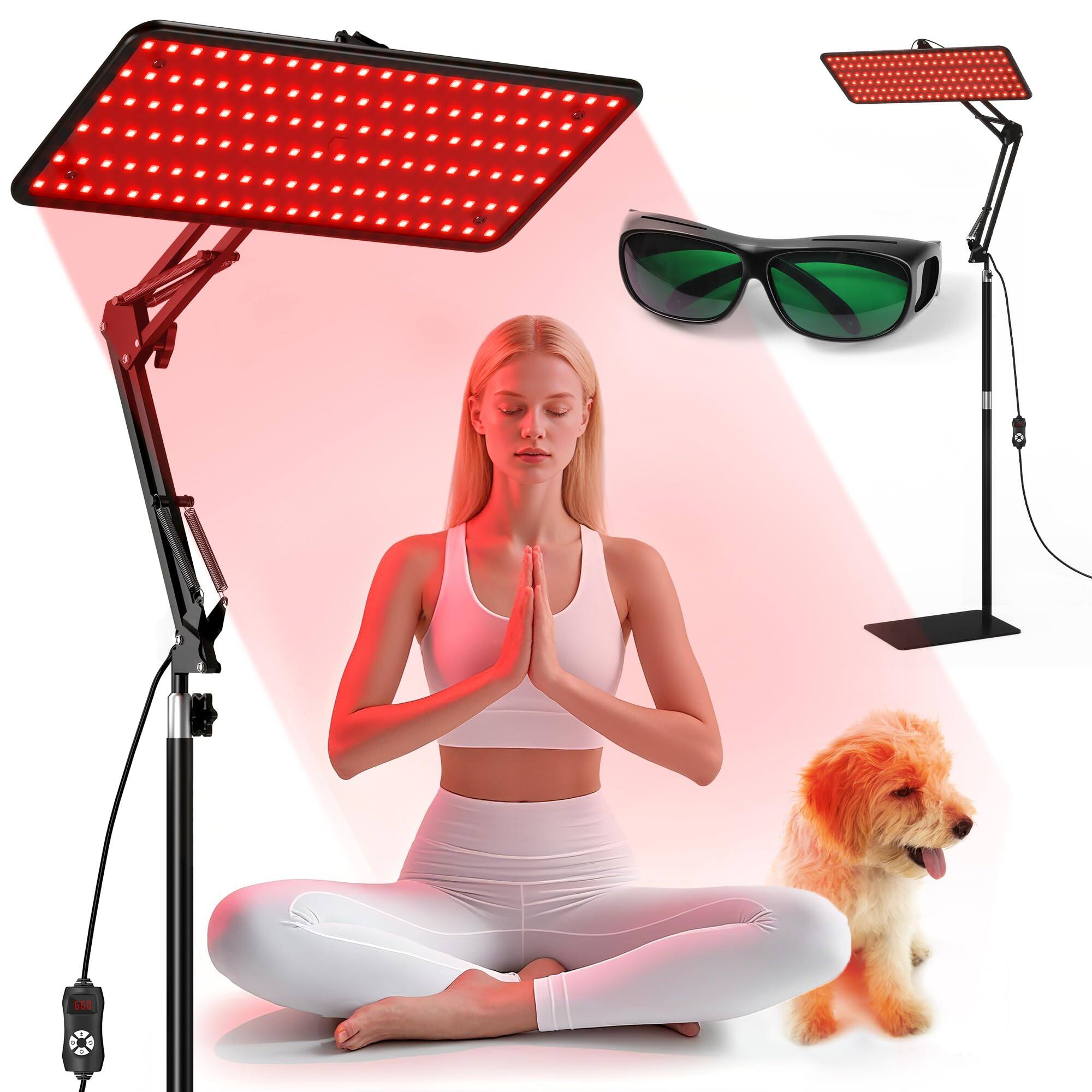 Front. The Best Inks - Red Light Face Body Wireless Magnetic Remote 660nm 850nm 940nm Lamp Stand Large Panel Device Home Gifts - Red Light Therapy for Body.