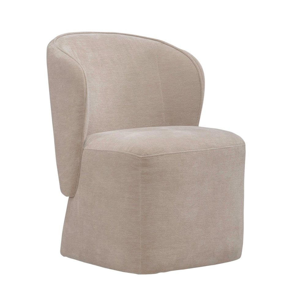 Liberty Furniture Industries - Accent Dining Chair with Castors - Rounded Arm - Wicker Upholstry - Brown