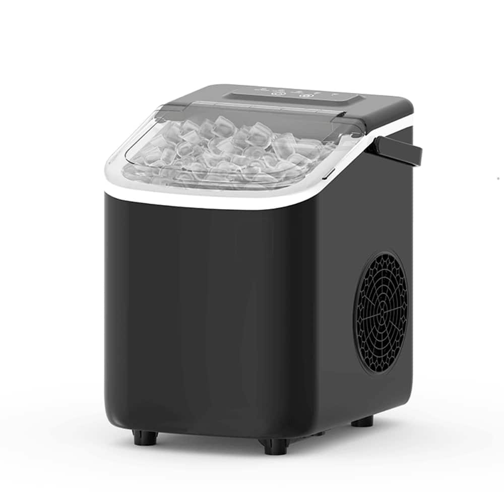 Loheer - Portable Countertop Ice Maker Bullet Ice Machine for RV Camping Home BPA-Free Fast Ice - Black