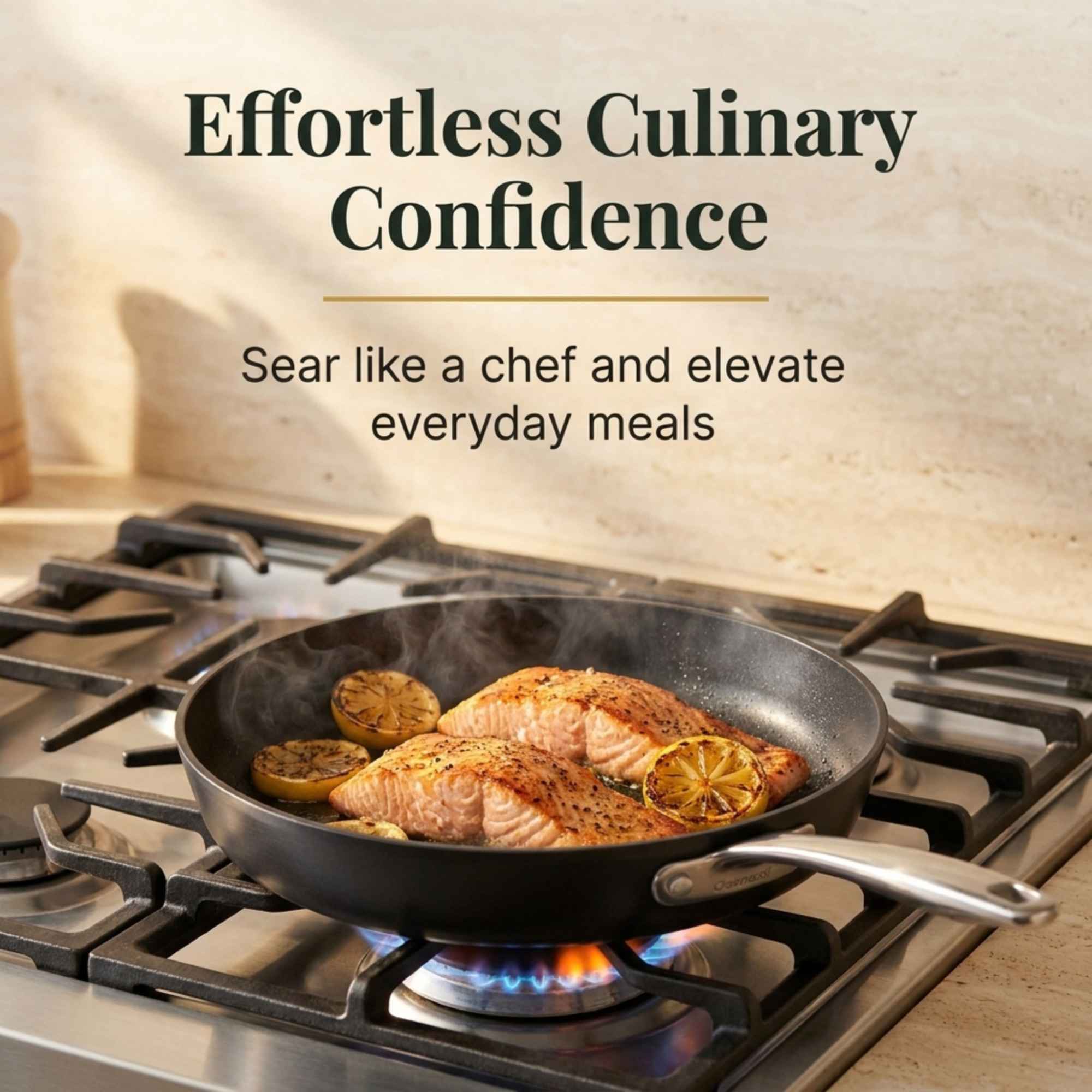 Effortless Culinary Confidence  
Sear like a chef and elevate everyday meals