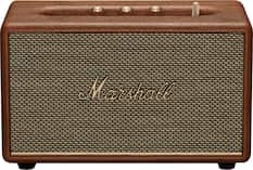 Front. Marshall - Acton III Bluetooth Home Speaker with Bass / Treble / Volume Controls and 3.5 mm Auxiliary Input - Brown.