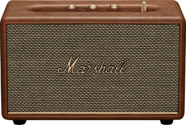 Marshall - Acton III Bluetooth Home Speaker with Bass / Treble / Volume Controls and 3.5 mm Auxiliary Input - Brown