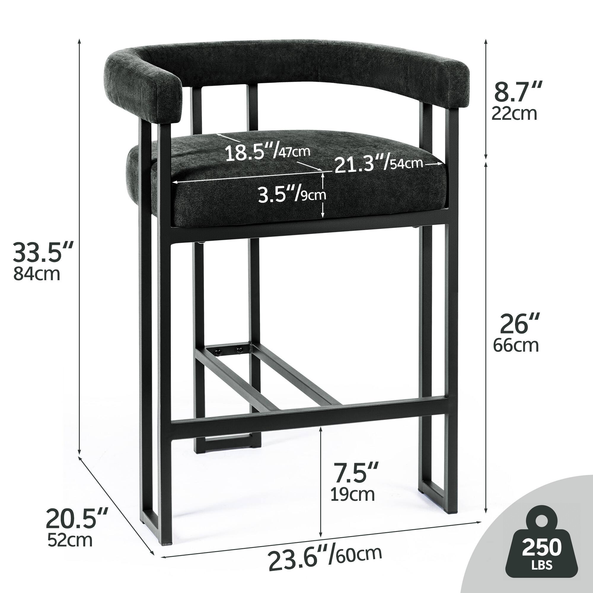 - 18.5" / 47cm
- 21.3" / 54cm
- 3.5" / 9cm
- 8.7" / 22cm
- 33.5" / 84cm
- 26" / 66cm
- 20.5" / 52cm
- 7.5" / 19cm
- 23.6" / 60cm
- 250 LBS