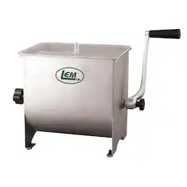 LEM Product - Mighty Bite Manual Meat Mixer 20LB Capacity - Silver