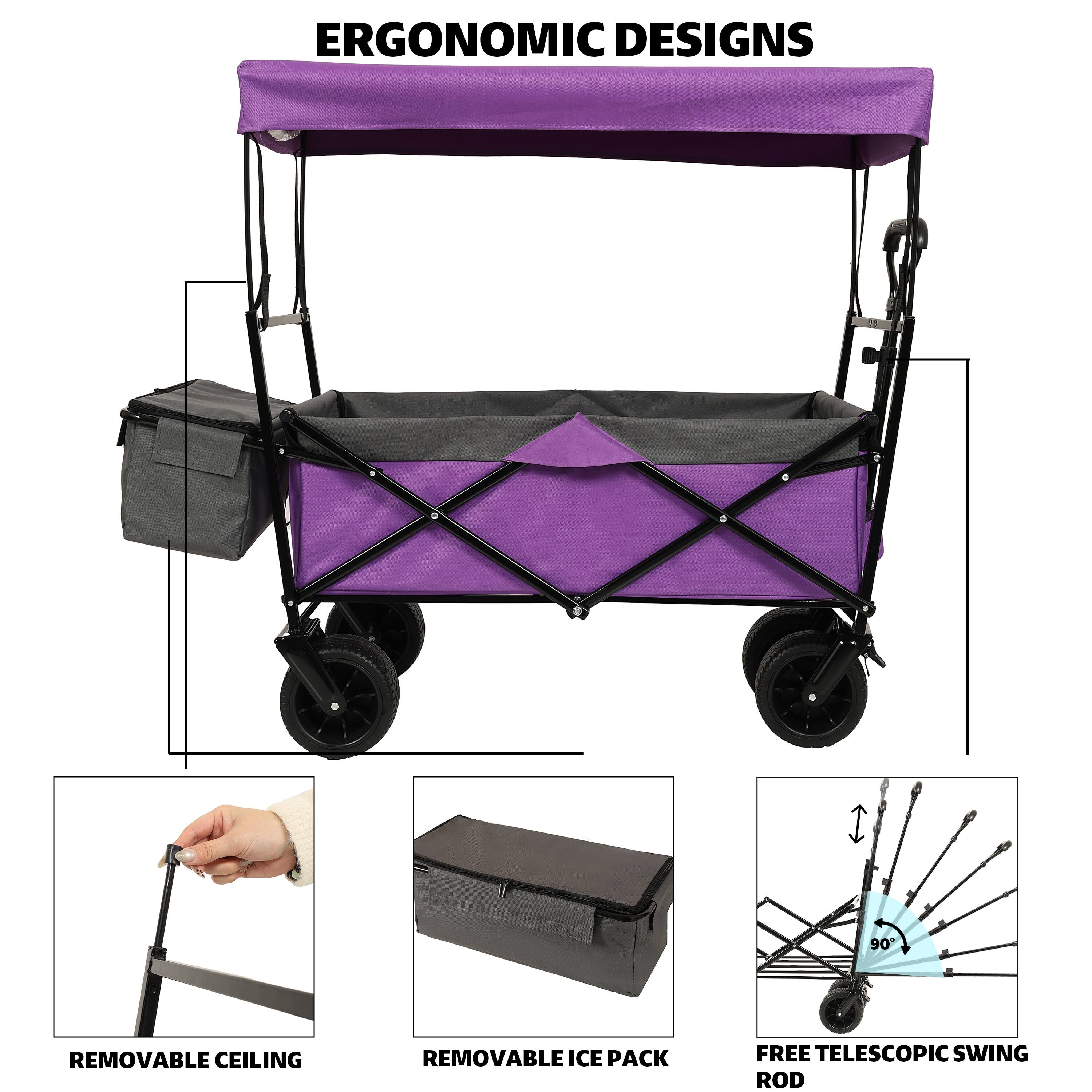 ERGONOMIC DESIGNS

- REMOVABLE CEILING
- REMOVABLE ICE PACK
- FREE TELESCOPIC SWING ROD