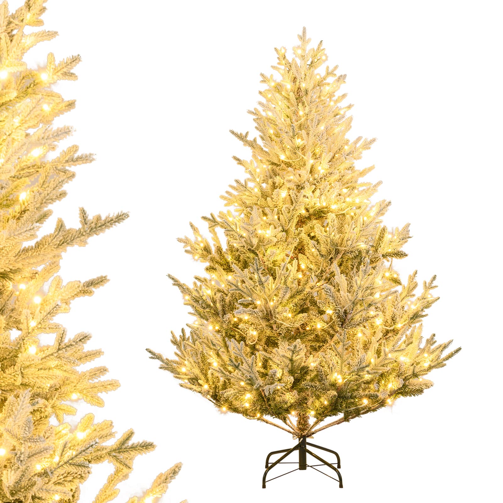 Gymax - 6FT Pre-Lit Artificial Christmas Tree w/ 762 Branch Tips 340 White LED Lights - Green price history on PriceWatchPro
