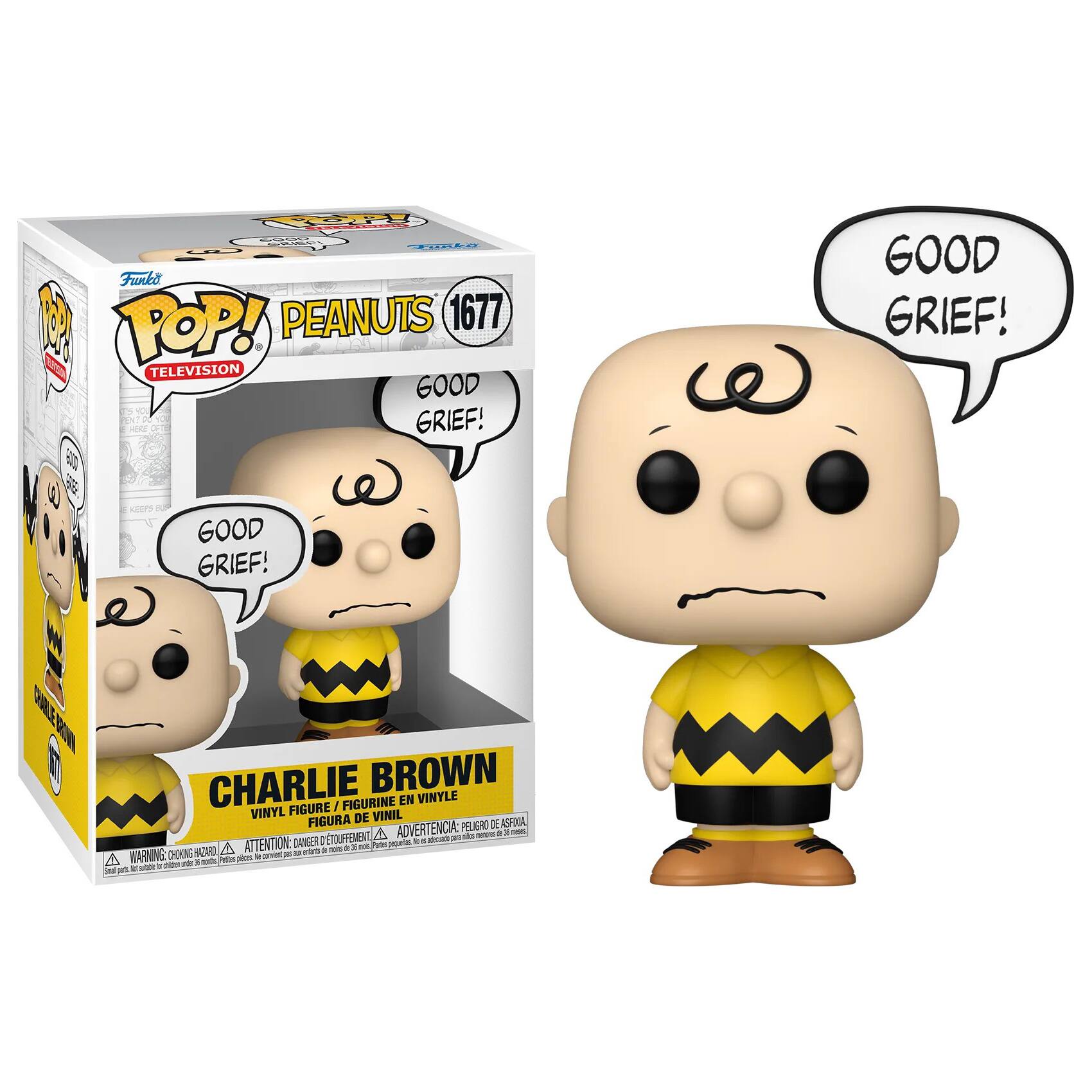Funko - Pop! Peanuts: Charlie Brown, Good Grief - Multicolor