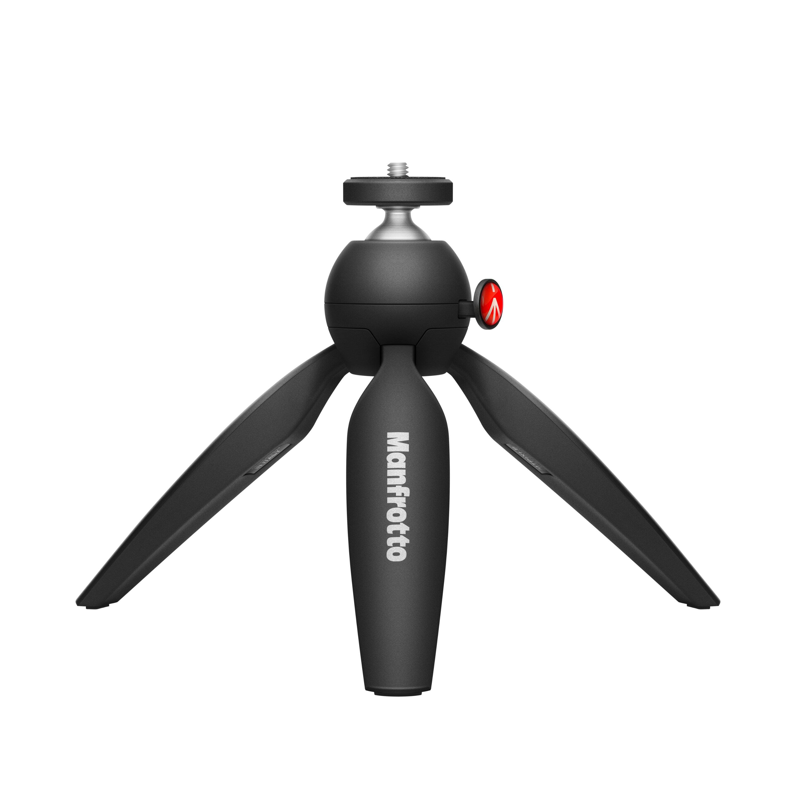 Angle. Sennheiser - Professional MKE 400 + Mobile Kit, Directional On-Camera Microphone with Smartphone Clamp & Manfrotto PIXI Mini Tripod - Black.
