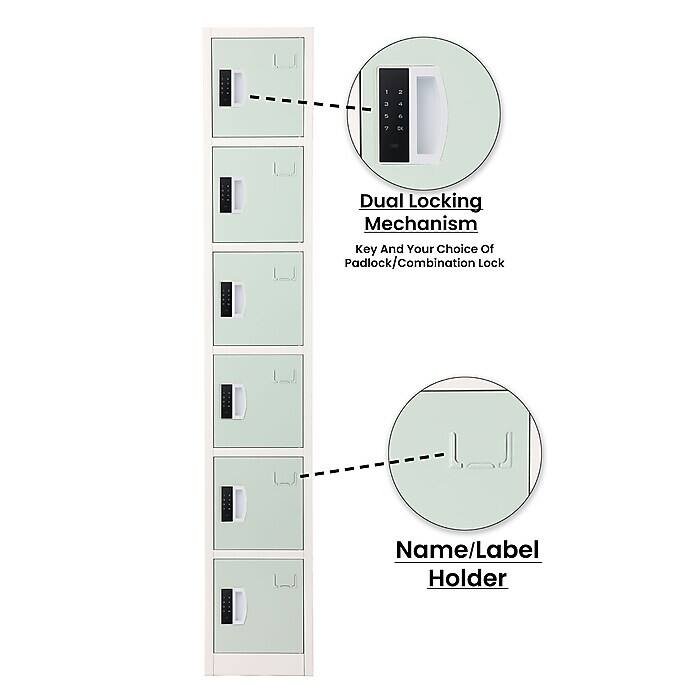 Dual Locking Mechanism: Key And Your Choice Of Padlock/Combination Lock

Name/Label Holder