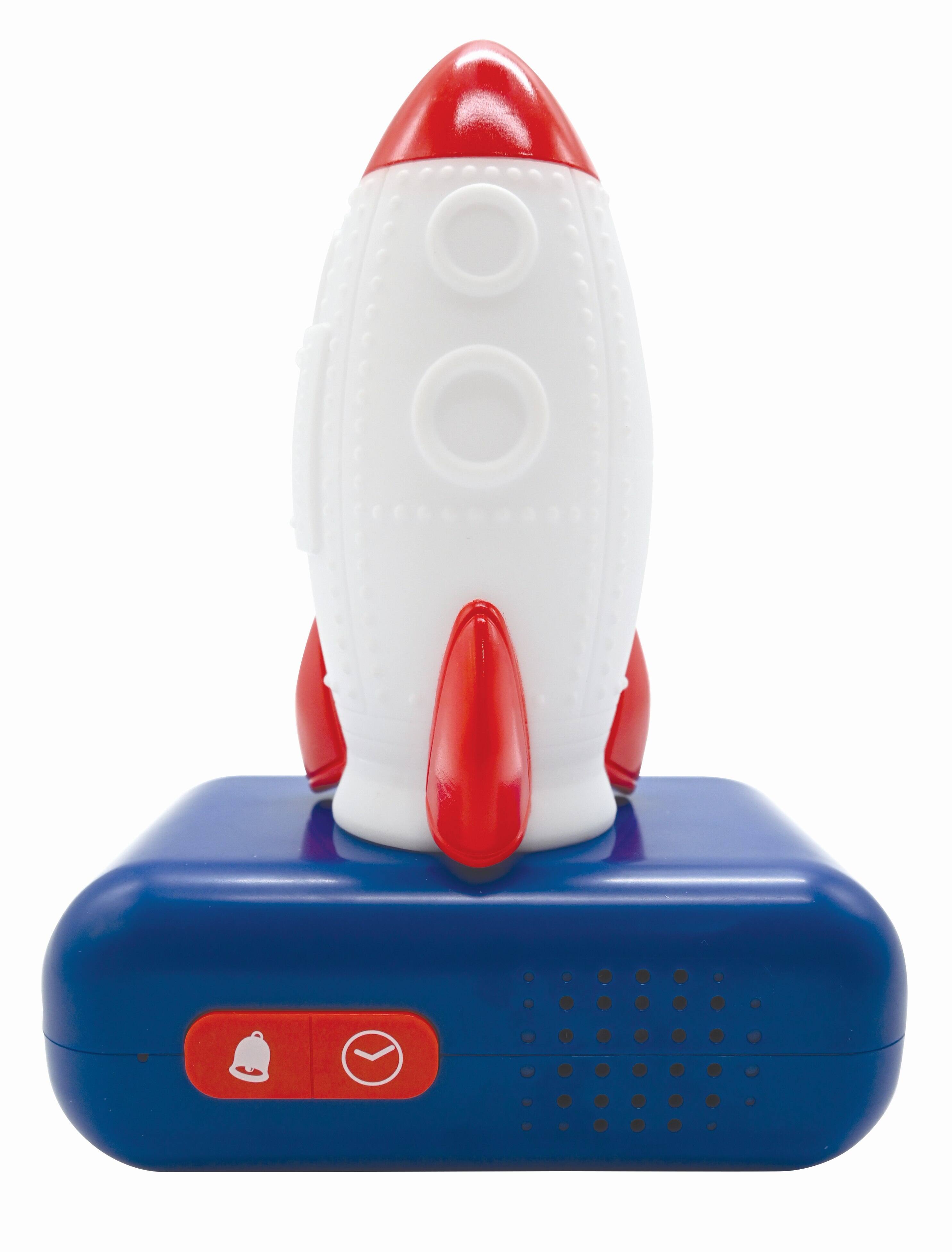 Alt View 2. Lexibook - Alarm Clock with Rocket 3D Design Night Light and Sound Effects - MULTICOLOR.