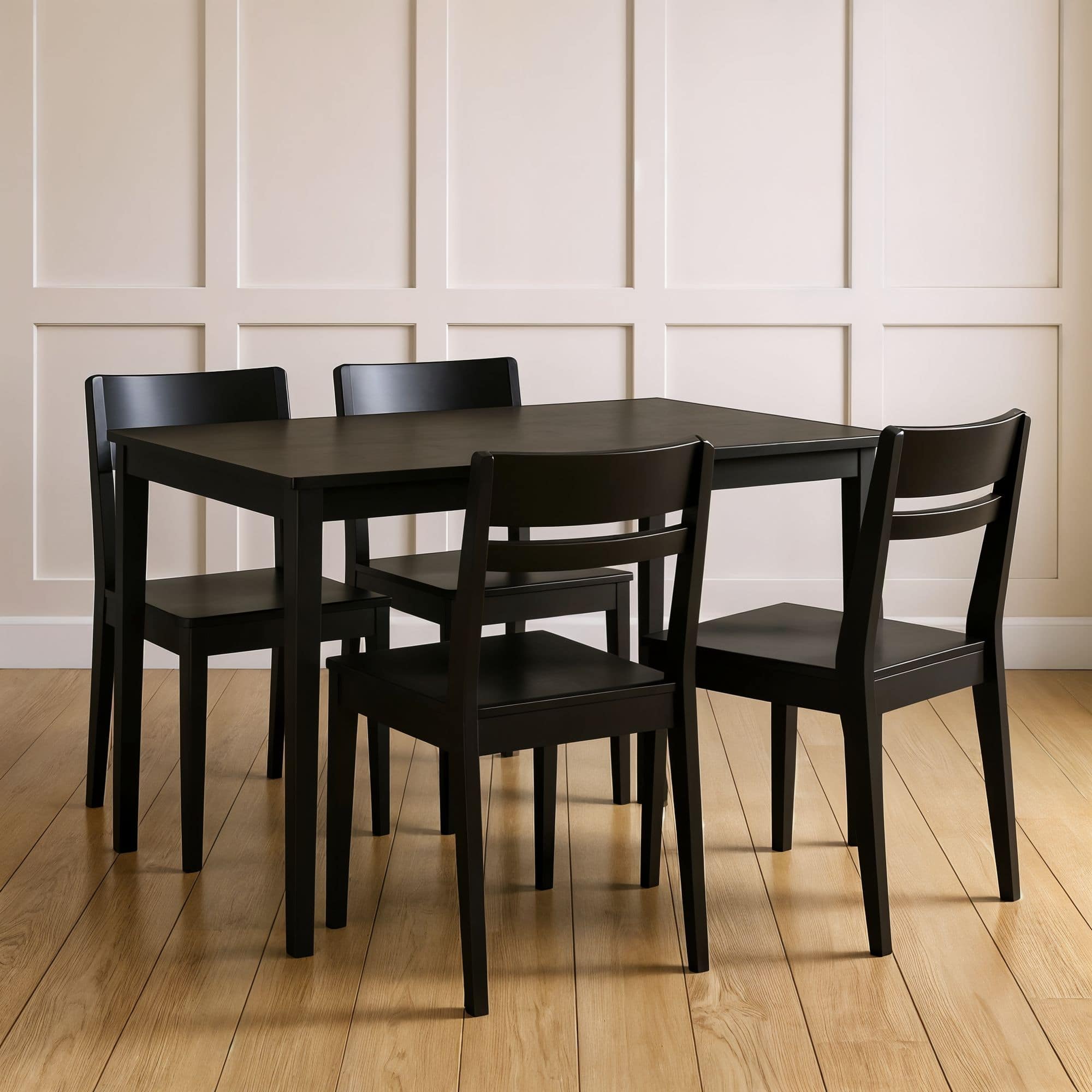 Grain & Grove - Crew Dining Chair and Table Combo - Black