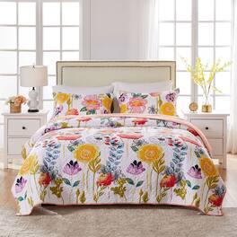 BreeBe - Watercolor Dream Quilt Set - 2 Piece Twin/XL - White