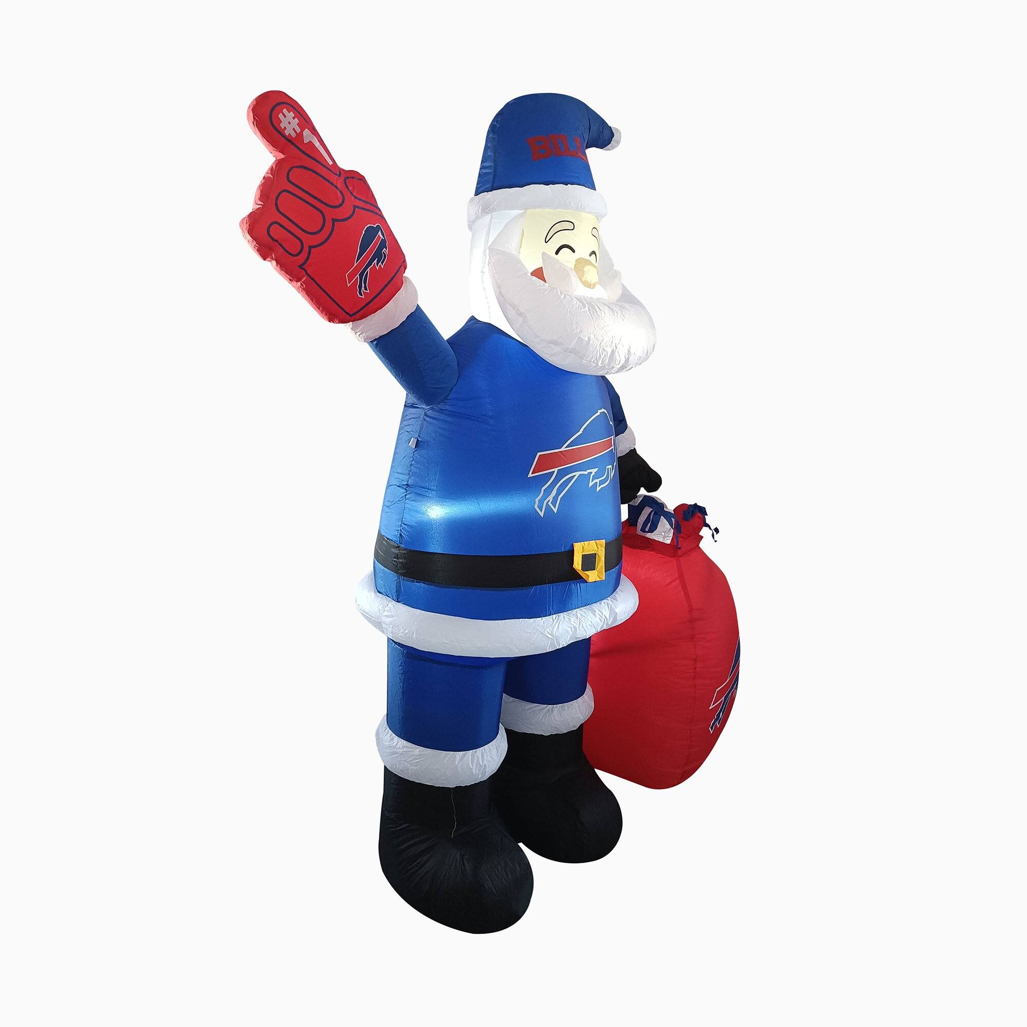 Alt View 1. Logo Brands - Buffalo Bills 7' Inflatable Santa - Multicolor.