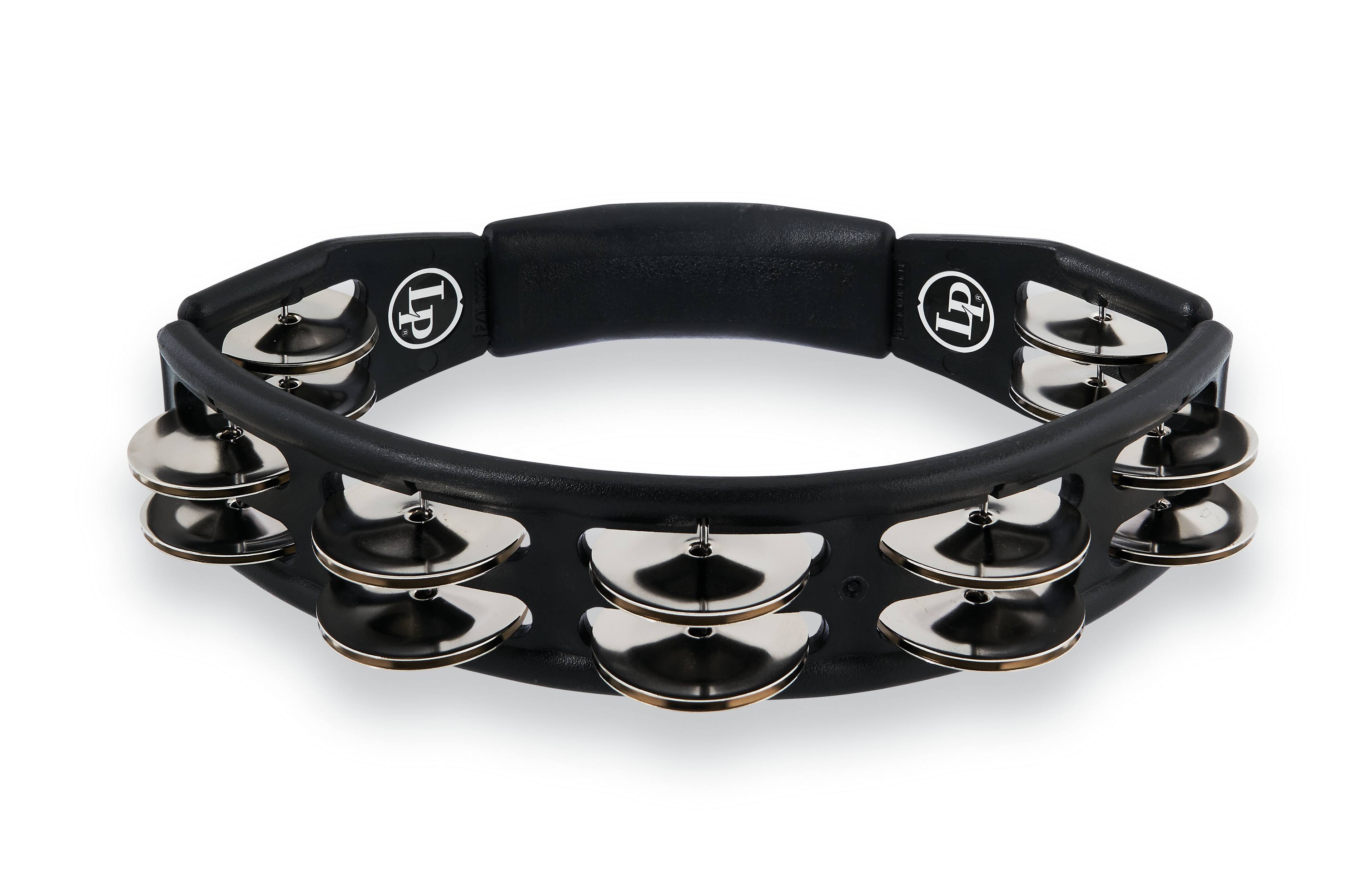 Left. Latin Percussion - Cyclops Handheld Tambourine, Steel.