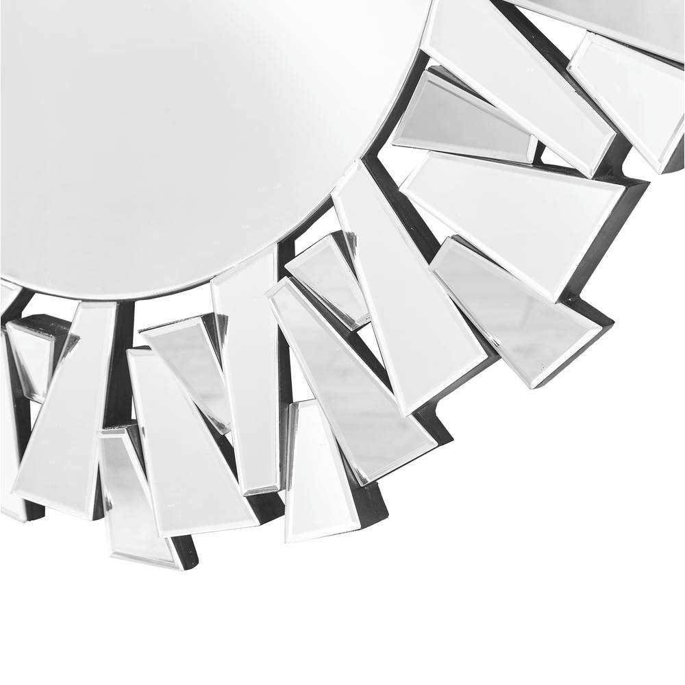 Angle. Elegant Decor - Sparkle 31.5 in. Contemporary Round Mirror in Clear - Clear.