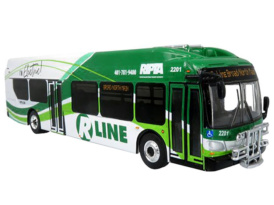 Iconic Replicas New Flyer Xcelsior Charge NG Electric Transit Bus RIPTA ...