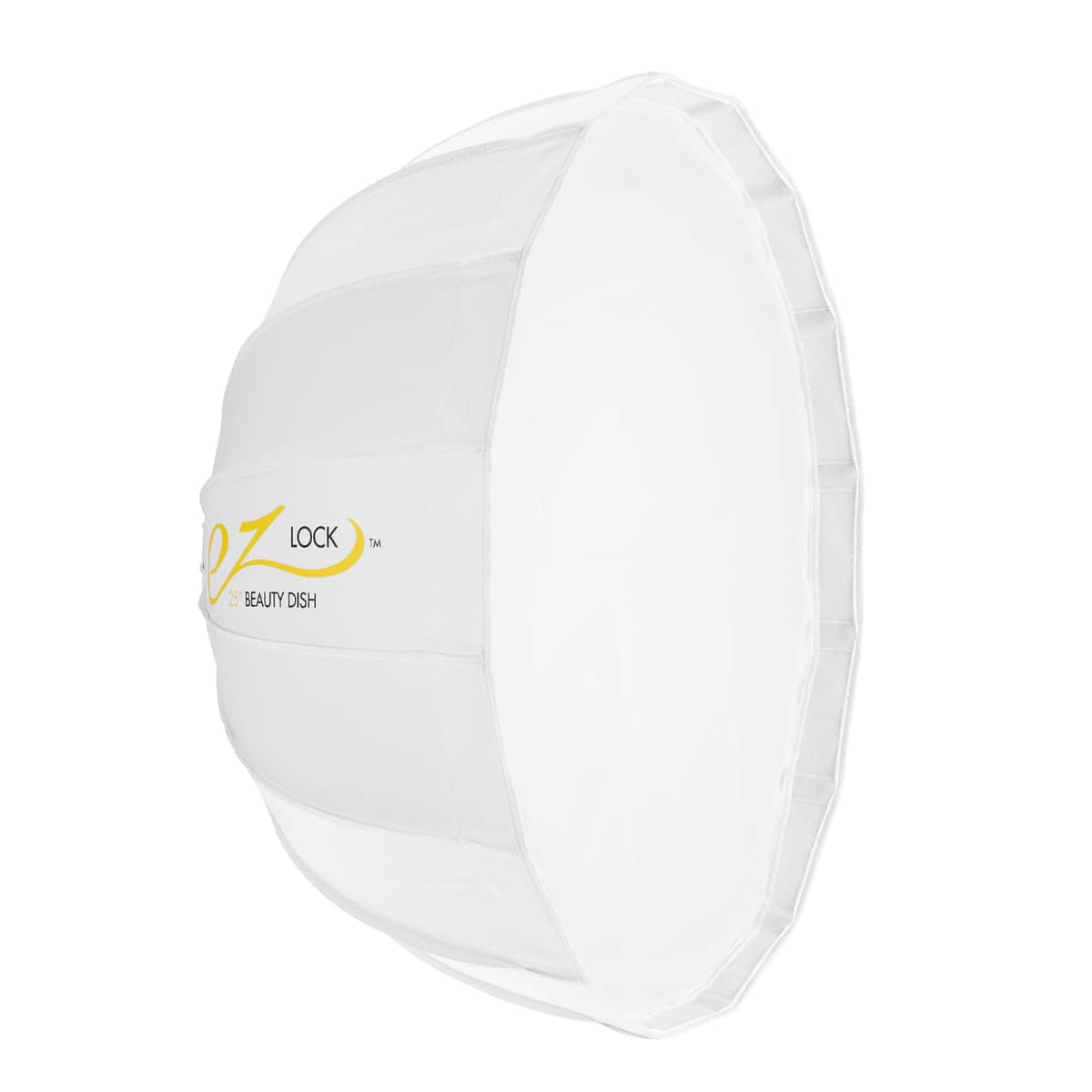 Glow - Elegant Pro White EZ-Lock Collapsible Beauty Dish ( Silver Interior, 25")