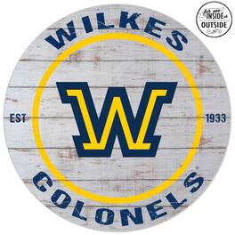 Jardine - Wilkes Colonels 20'' x 20'' Indoor/Outdoor Weathered Circle Sign - White
