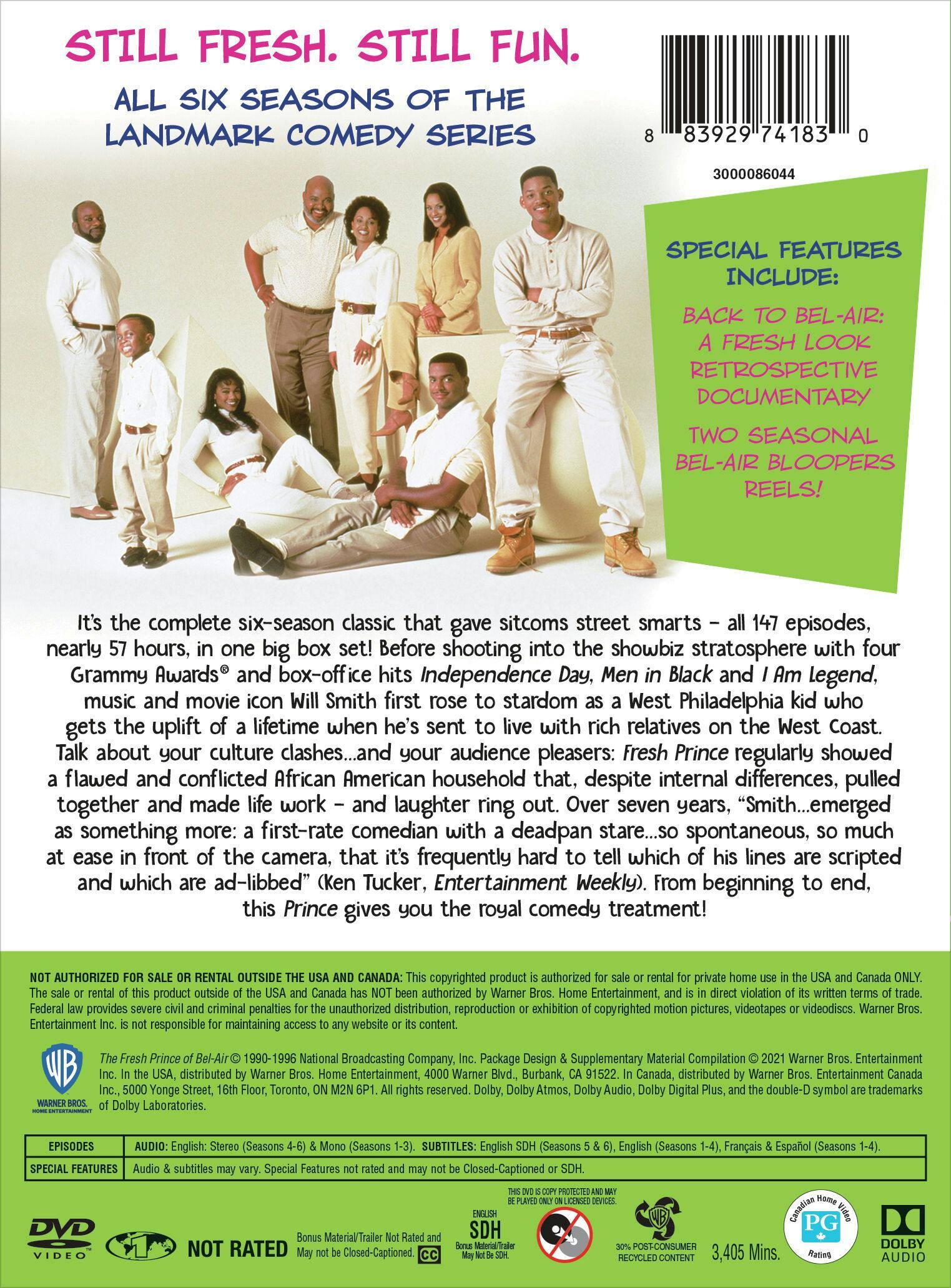 Angle. The Fresh Prince of Bel-Air: The Complete Series (Box Set) [DVD].