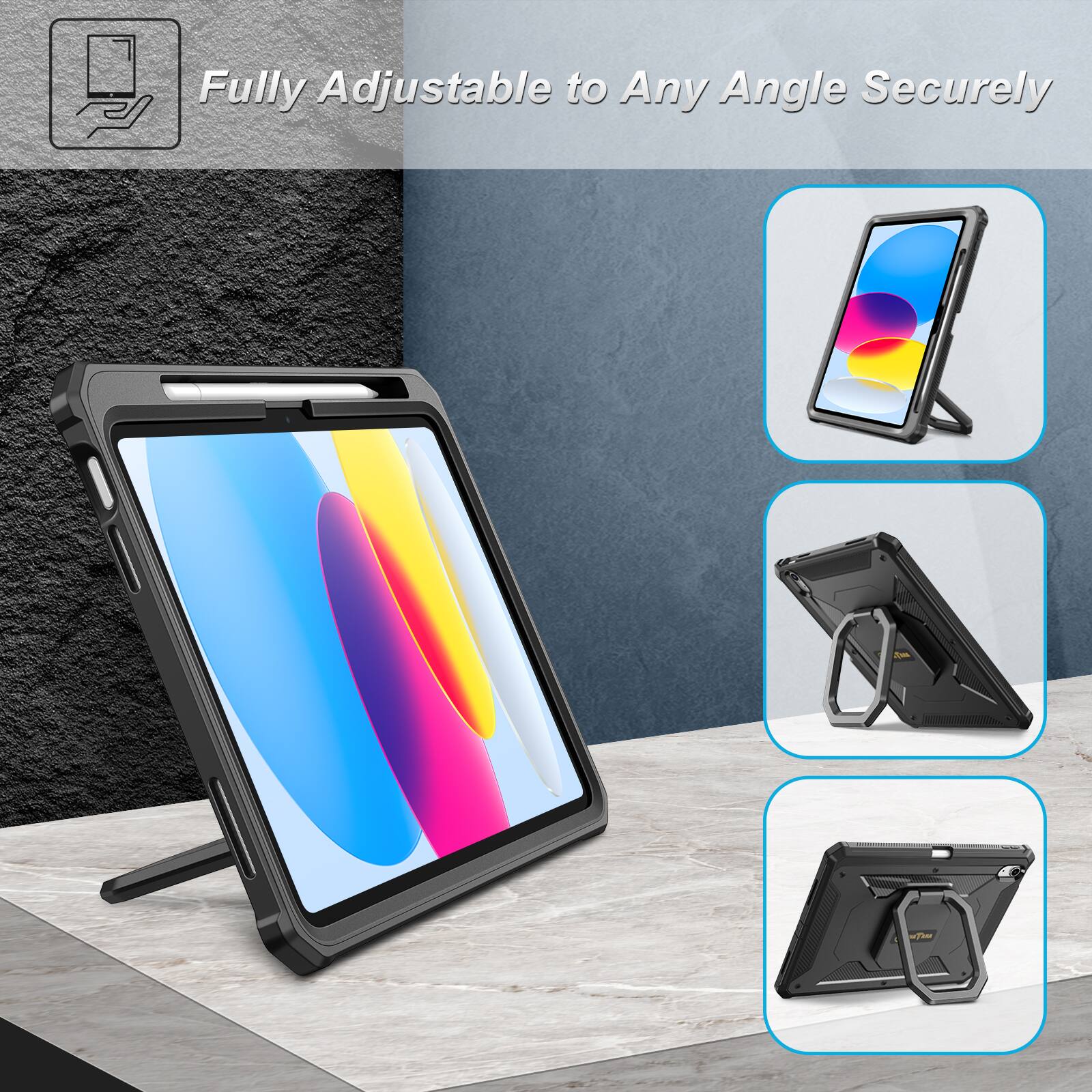 Fully Adjustable to Any Angle Securely
