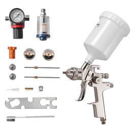 VEVOR - LVLP Air Spray Gun, Gravity Feed Paint Sprayer Gun with 3 Nozzles (1.3/1.4/1.7mm), 600ml Capacity Automotive Paint - Stainless Steel