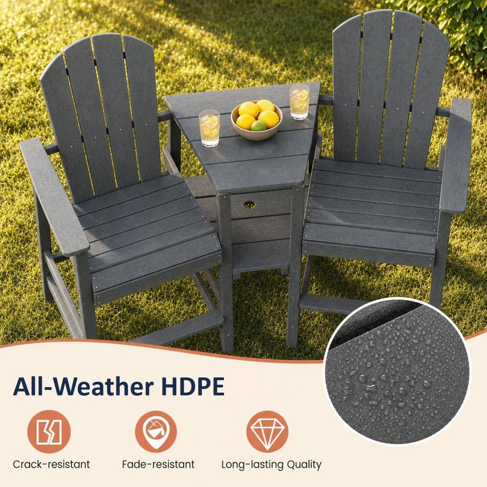 All-Weather HDPE  
Crack-resistant  
Fade-resistant  
Long-lasting Quality