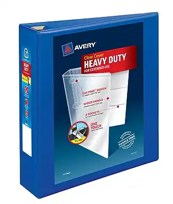 Avery Clear Cover Heavy Duty for Extended Use
Cap Free Design
Wider Panels
4 Pockets
One Touch
Free Design