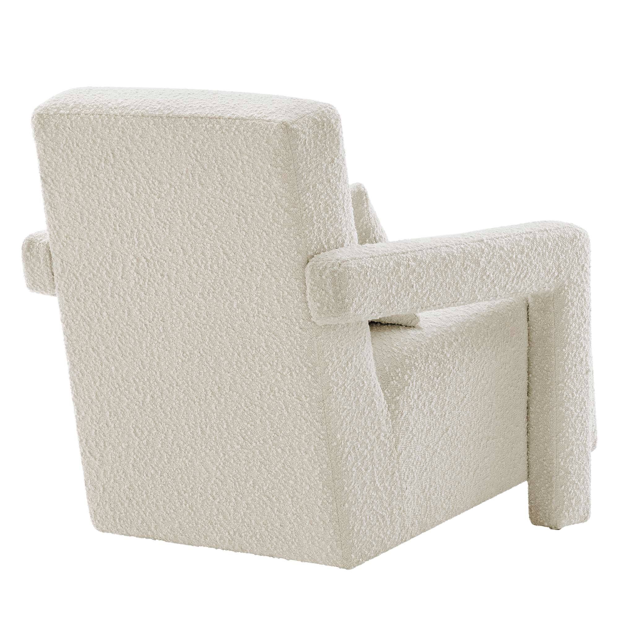 Alt View 1. Modway - Mirage Boucle Upholstered Armchair by Modway - White.