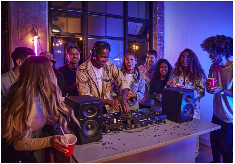 Alt View 2. Pioneer DJ - 2-Channel Performance All-in-One DJ System with Touchscreen for Browsing Playlists, Mixing Tracks, and Applying Effects - Black.