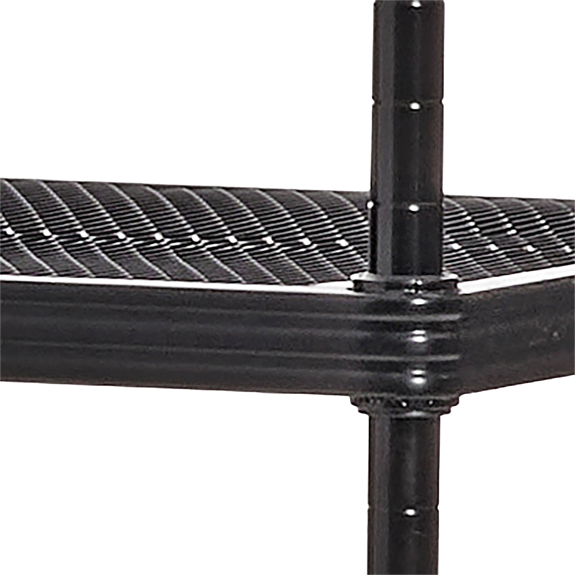 Alt View 8. Design Ideas - Design Ideas MeshWorks 5 Tier Metal Storage Shelving Unit Rack Bookshelf, Black - Black.