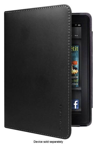 Front Standard. Marware - EcoVue Leather Folio Case for Amazon Kindle Fire HD 7" - Black.
