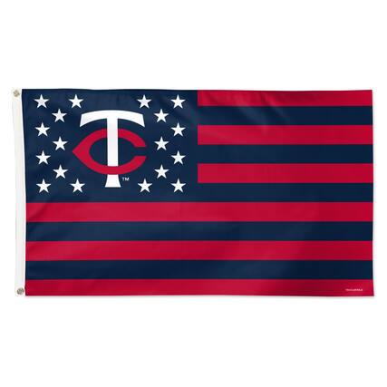 Front. WinCraft - 3' x 5' Single-Sided Deluxe Patriotic Stars & Stripes Flag - Multicolor.