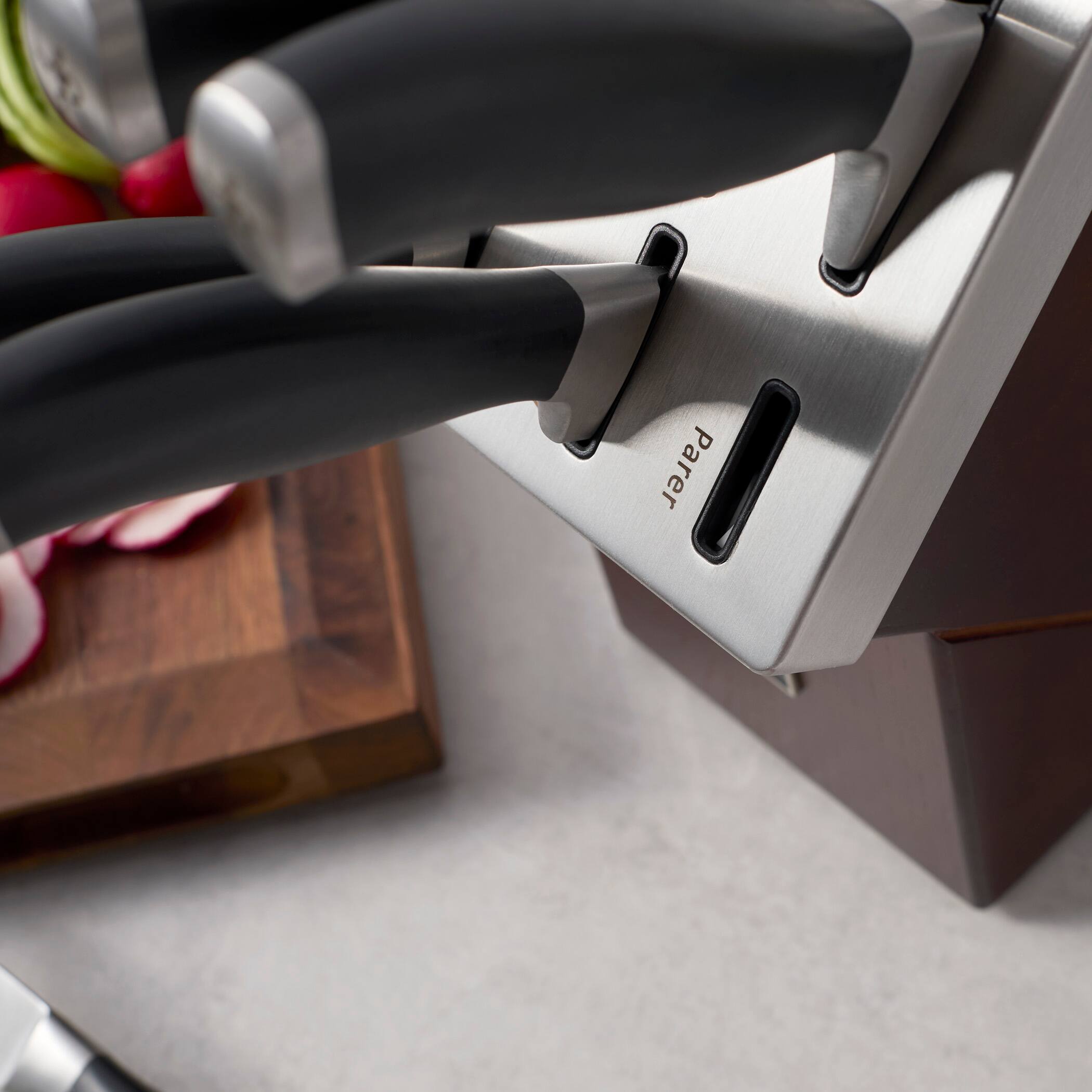 Alt View 3. Henckels - Henckels Elan 7-pc Self-Sharpening Knife Block Set - Matte Black.