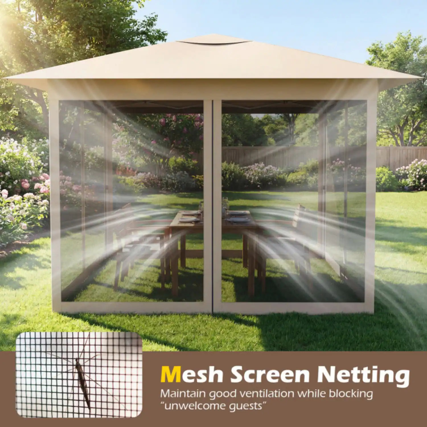 Mesh Screen Netting  
Maintain good ventilation while blocking "unwelcome guests"