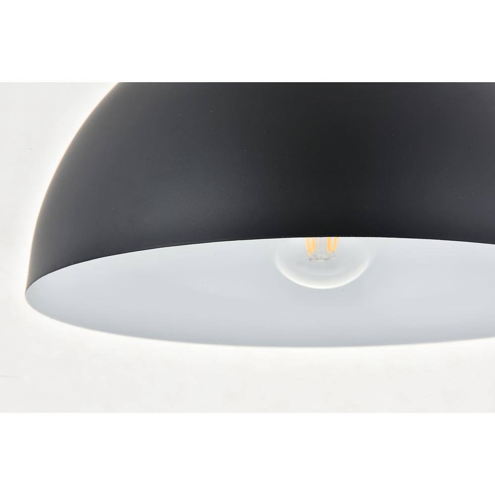 Alt View 2. Living District - Forte 1 light black Pendant - Black.