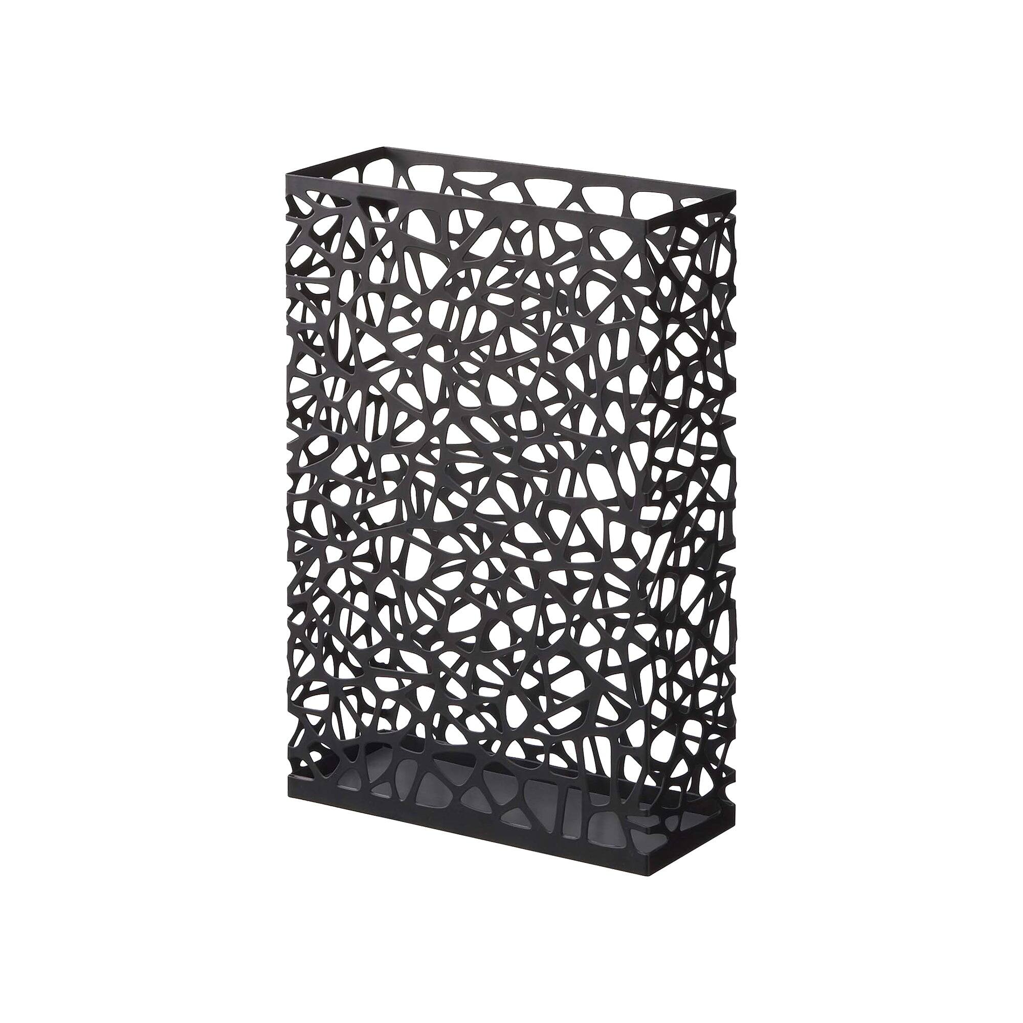 Angle. Yamazaki Home - Umbrella Stand - Rectangle - Steel - Black.