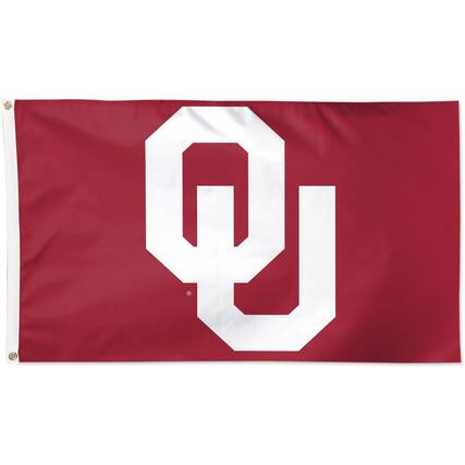 Front. WinCraft - Oklahoma Sooners Deluxe 3'' x 5'' Flag - Multicolor.