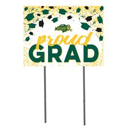 Jardine - NDSU Bison 18'' x 24'' Grad Yard Sign - White