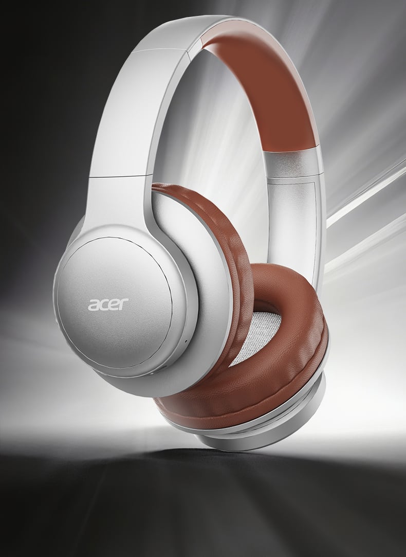 Acer - Wireless Headphones with Deep Bass, Stereo, Hi-Fi Sound Quality, Noise Cancelling for Calls, and Gaming