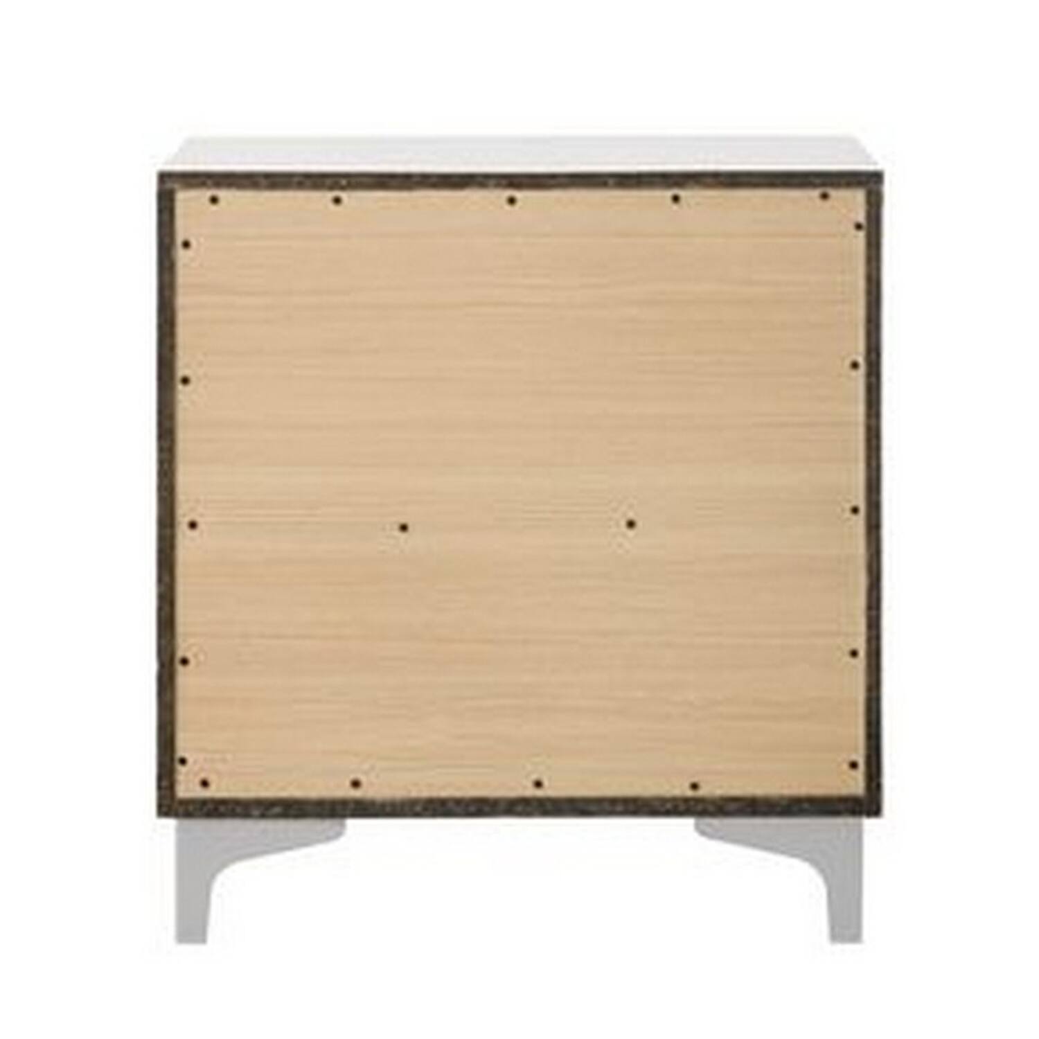 Alt View 2. Manhattan Lane - Nightstand with 2 Drawers and Bar Handle - White.