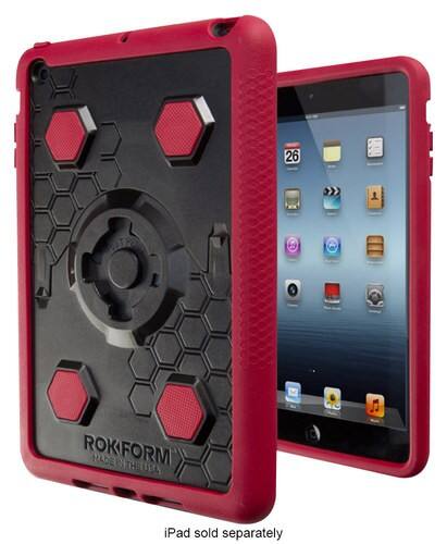 Front Standard. Rokform - RokShield v3 Case for Apple® iPad® mini - Black/Red.