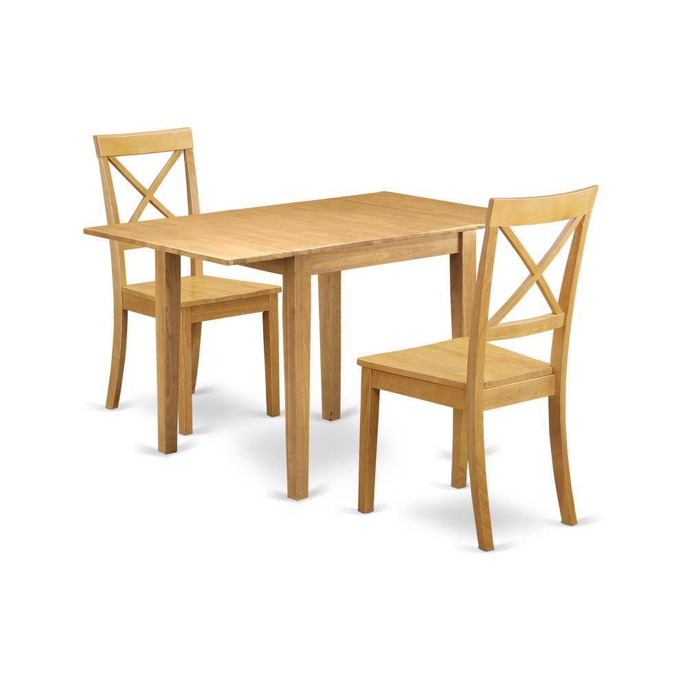 Left. East West Furniture - Dining Room Set Oak - Brown.