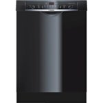 Front. Bosch - 100 Series 24" Front Control Built-In Hybrid Stainless Steel Tub Dishwasher with PureDry, 50 dBA - Black.