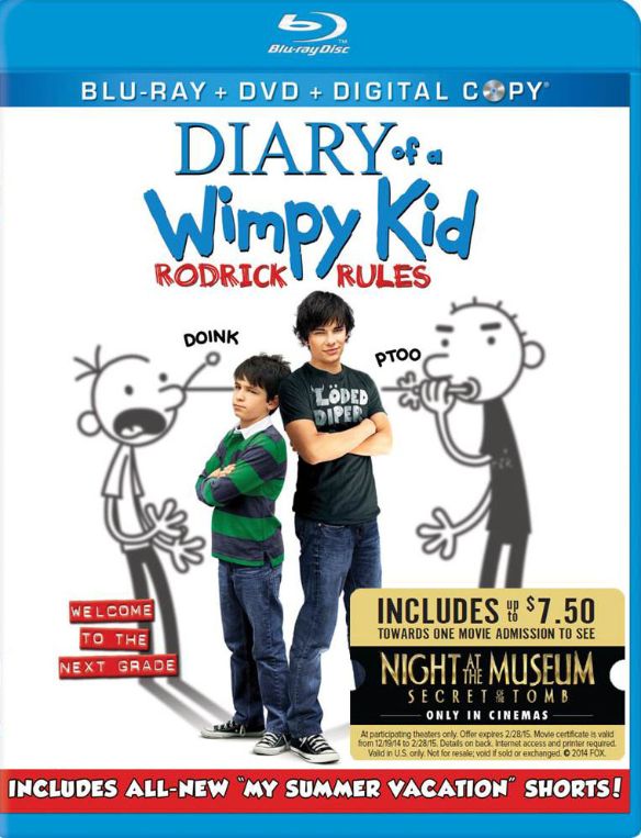  Diary of a Wimpy Kid: Rodrick Rules [3 Discs] [Includes Digital Copy] [Blu-ray/DVD] [2011]